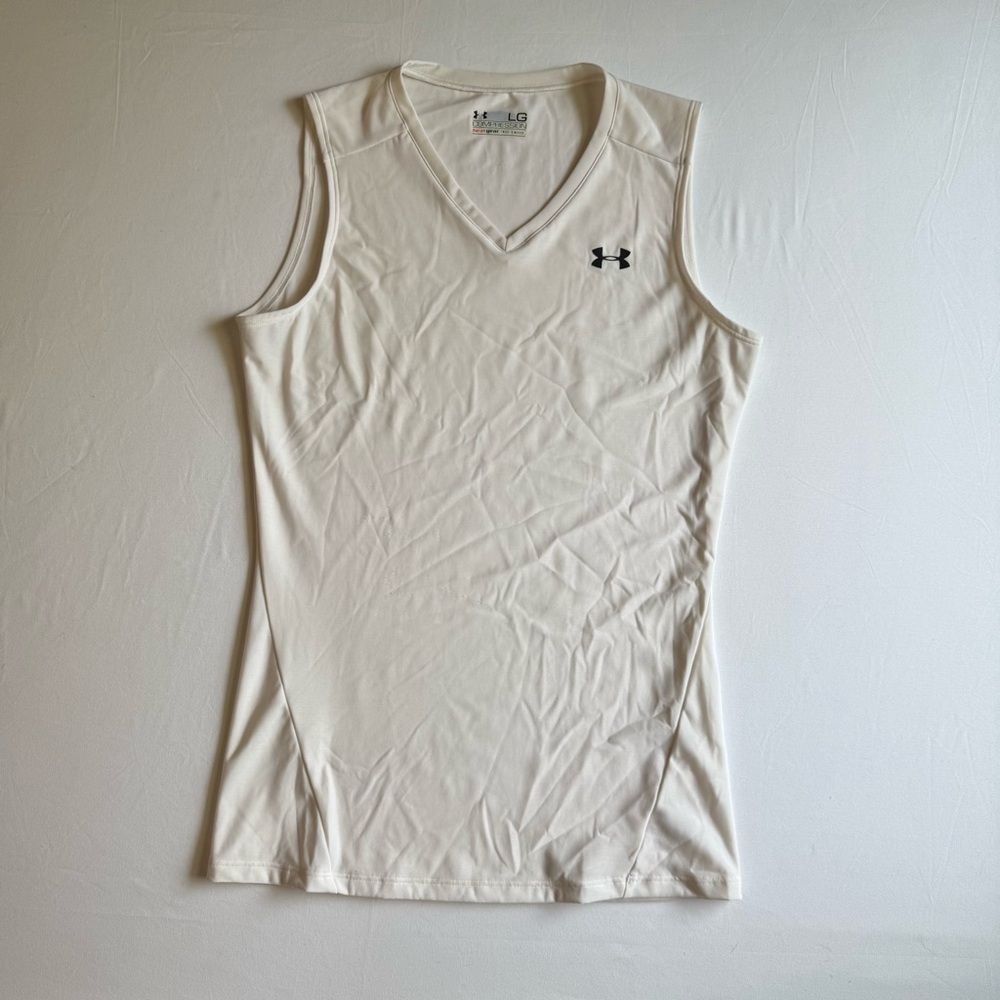 Under Armour | White Fitted‎ Tank Top, Compression, Heat Gear, Women’s L